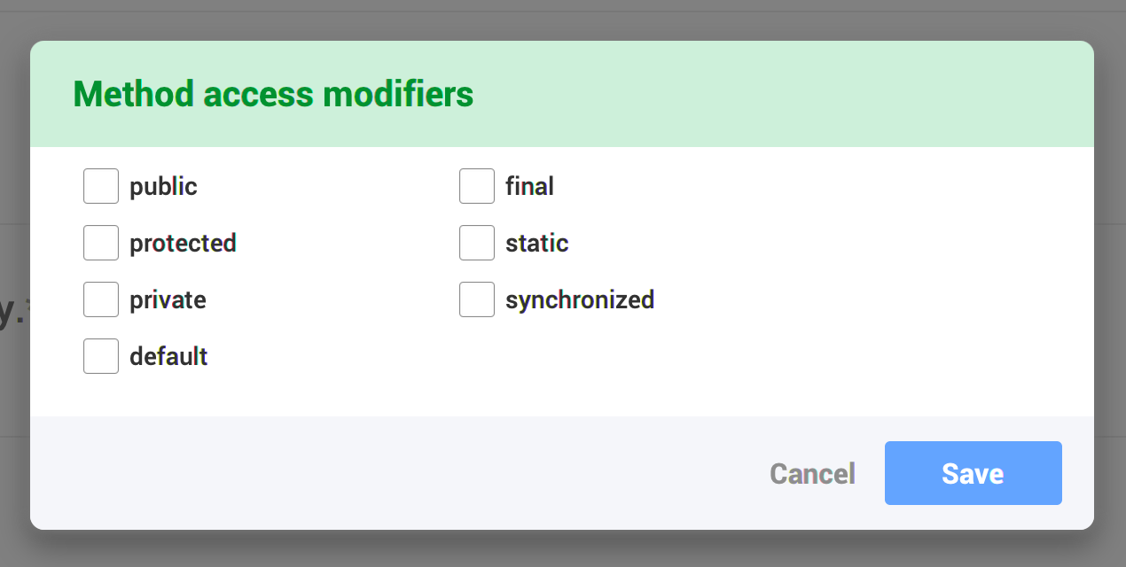Method by access modifiers Form